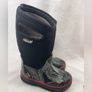 BOGS classic snake toddlers size 11 Kids Black & grey -30 winter snow boots